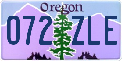OR license plate 072ZLE