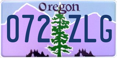 OR license plate 072ZLG