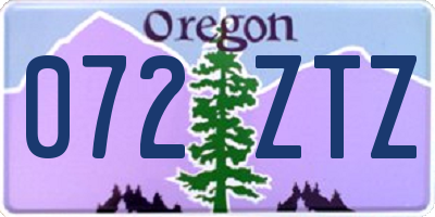 OR license plate 072ZTZ