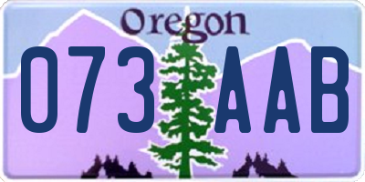 OR license plate 073AAB