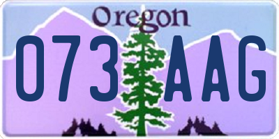 OR license plate 073AAG