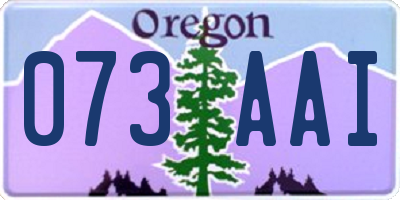 OR license plate 073AAI