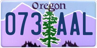 OR license plate 073AAL