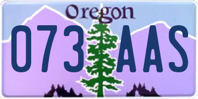 OR license plate 073AAS
