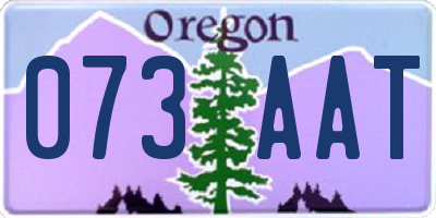 OR license plate 073AAT
