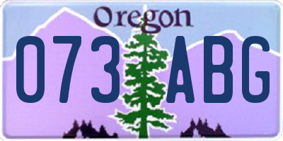OR license plate 073ABG