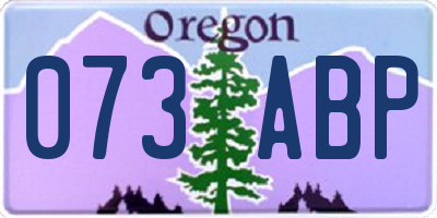 OR license plate 073ABP