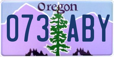 OR license plate 073ABY