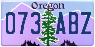 OR license plate 073ABZ