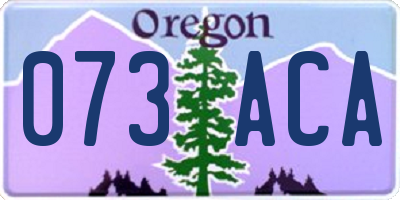 OR license plate 073ACA
