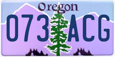 OR license plate 073ACG