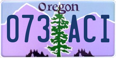 OR license plate 073ACI