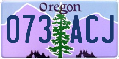 OR license plate 073ACJ