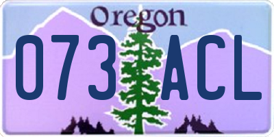 OR license plate 073ACL