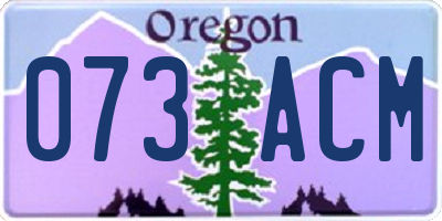 OR license plate 073ACM