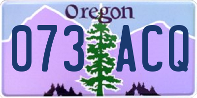 OR license plate 073ACQ