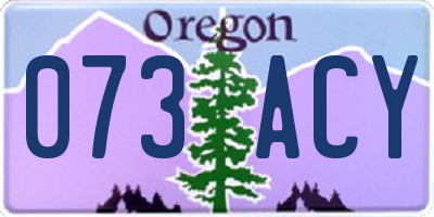 OR license plate 073ACY