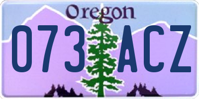 OR license plate 073ACZ