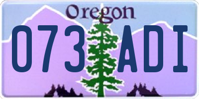 OR license plate 073ADI