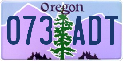 OR license plate 073ADT