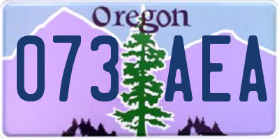 OR license plate 073AEA