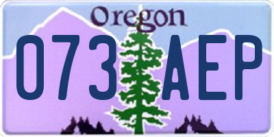 OR license plate 073AEP