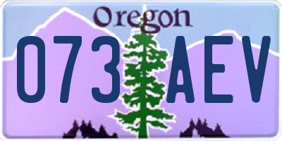 OR license plate 073AEV