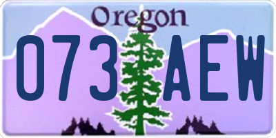 OR license plate 073AEW