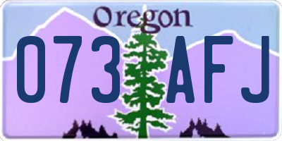OR license plate 073AFJ