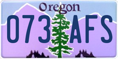OR license plate 073AFS
