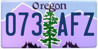 OR license plate 073AFZ