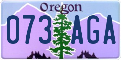 OR license plate 073AGA
