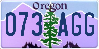 OR license plate 073AGG