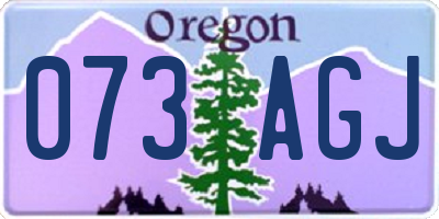 OR license plate 073AGJ