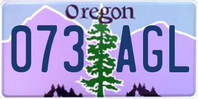 OR license plate 073AGL