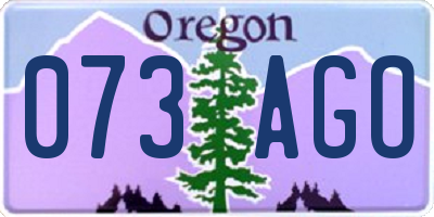 OR license plate 073AGO