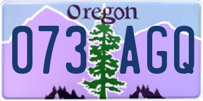 OR license plate 073AGQ