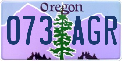 OR license plate 073AGR