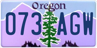 OR license plate 073AGW