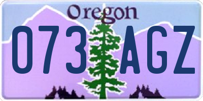 OR license plate 073AGZ