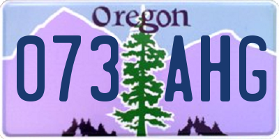 OR license plate 073AHG