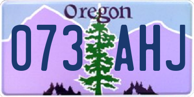 OR license plate 073AHJ