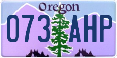 OR license plate 073AHP