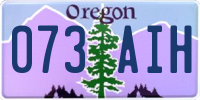 OR license plate 073AIH