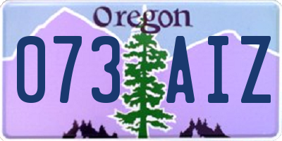 OR license plate 073AIZ