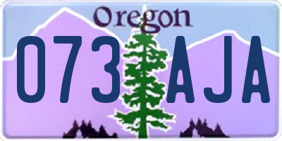 OR license plate 073AJA