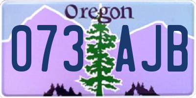 OR license plate 073AJB