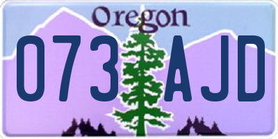 OR license plate 073AJD