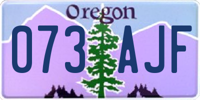 OR license plate 073AJF