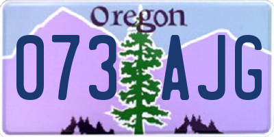 OR license plate 073AJG